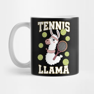 Funny Tennis Llama – Cute Animal Sports Mug